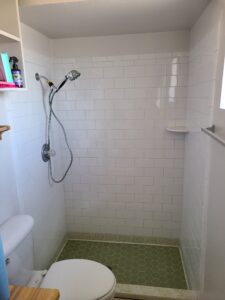 Finished bathroom tile